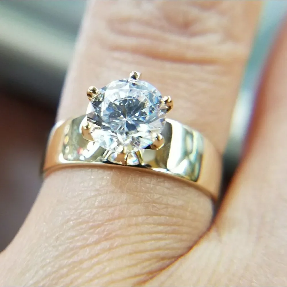 New 1.5ct Solitaire Yellow Gold Engagement Ring - Picture 5 of 9